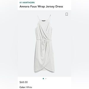 Market & Spruce White Spaghetti Strap Dress with Black Stripes - Size Large